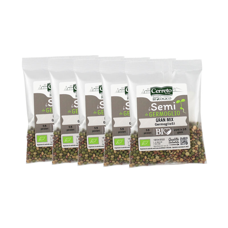 Seeds for sprouters Gran Mix - 5 Pack x 50 gr.